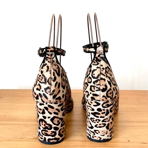 White House Black Market Bethenny Leopard Print Shoes Sz 9 - Picture 8 of 11